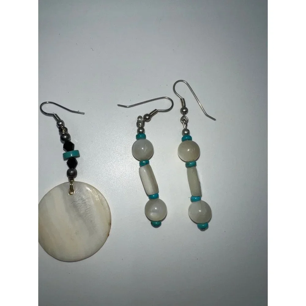 Native American Beaded Earring Set of 2 With Necklace